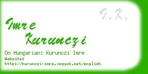 imre kurunczi business card